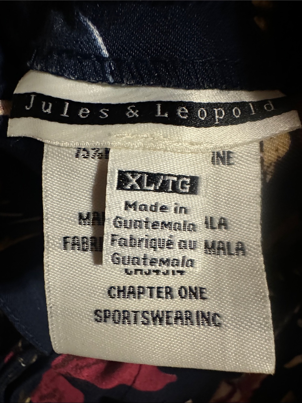 Jules & Leopold Navy Floral Tie-Waist Pants, NWT - Picture 4 of 5